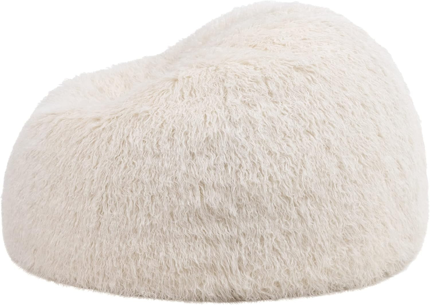 Luxury Mongolian Faux Fur Bean Bag Chair Adult Size Comfy Lounge Seat