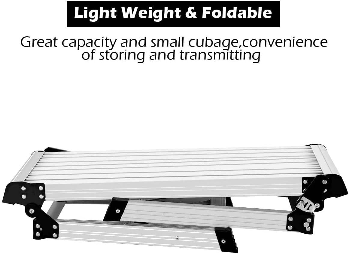 Aluminium Hop Up Platform 150kg Folding Work Bench Non-Slip Lightweight Stool