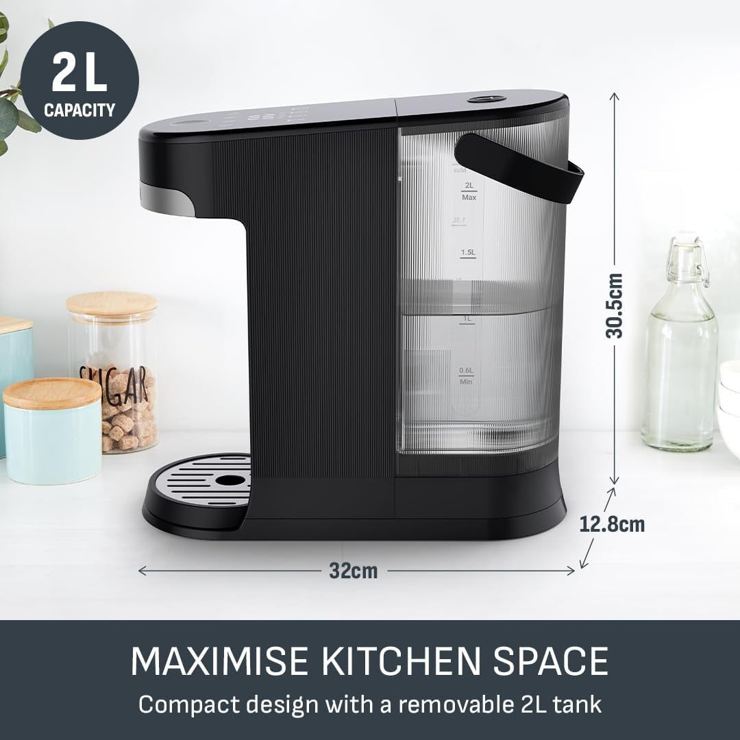 Instant Hot Water Dispenser 2L | Quiet Fast Boil Adjustable Cup Height