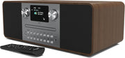 DAB/DAB+ FM Radio CD Player Bluetooth USB 60W Walnut Home Audio