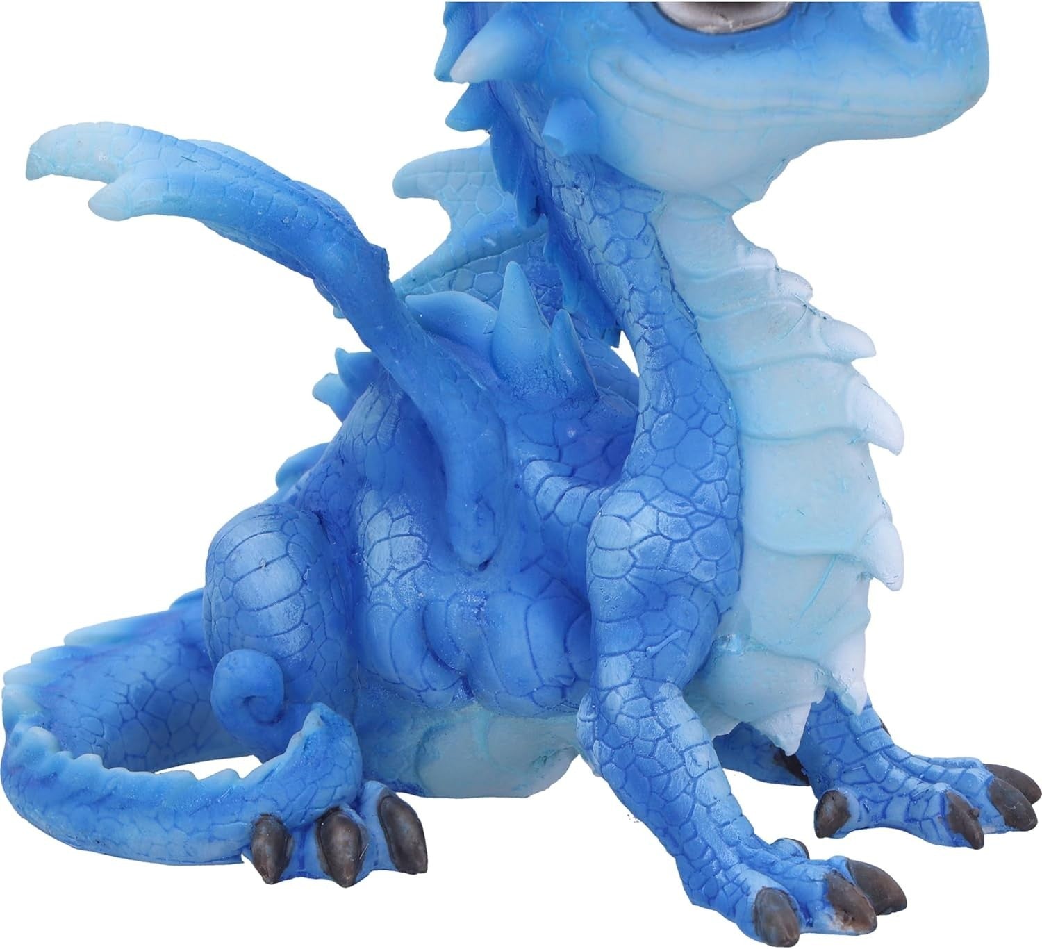 Blue Ice Dragon Figurine 12.3cm | Baby Dragon Ornament Gift | Resin Hand-Painted