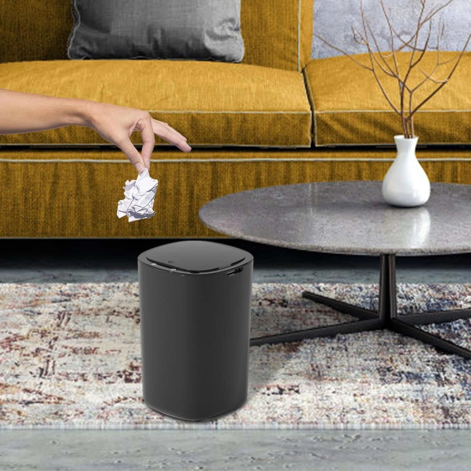 12L Motion Sensor Trash Can Touchless Kitchen Bathroom