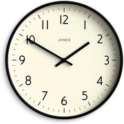 Modern 30cm Silent Wall Clock | Minimalist Black Frame | Easy Read Home Decor