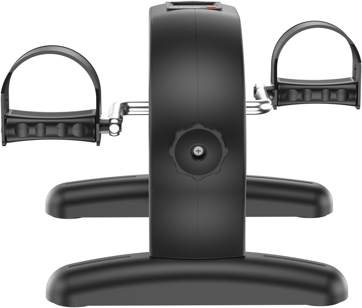 Compact Pedal Exerciser Under Desk Fitness Cycle LCD Rehab Trainer