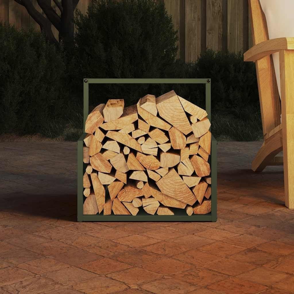Heavy Duty Firewood Log Rack Indoor Outdoor 40x40x40cm Metal Storage