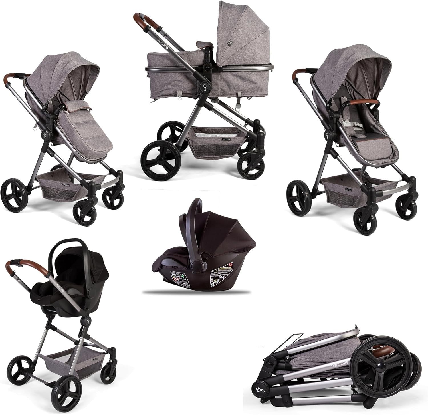 i-Size Baby Travel System Pushchair Pram Car Seat Set Newborn 23kg
