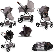 i-Size Baby Travel System Pushchair Pram Car Seat Set Newborn 23kg
