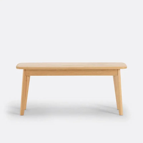 Scandi Solid Birch Wood Bench – Natural Dining Seat or Hallway Accent