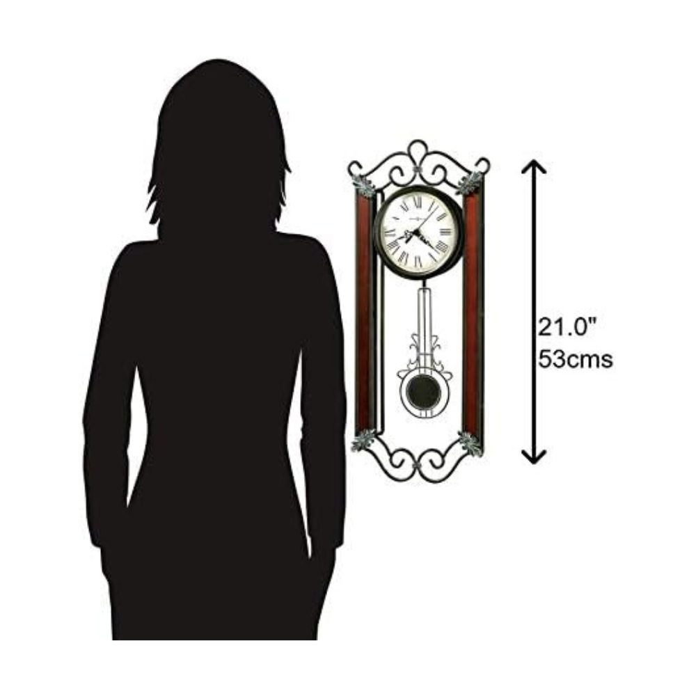 Antique Style Wrought Iron Wall Clock with Quartz Movement & Silent Ticking