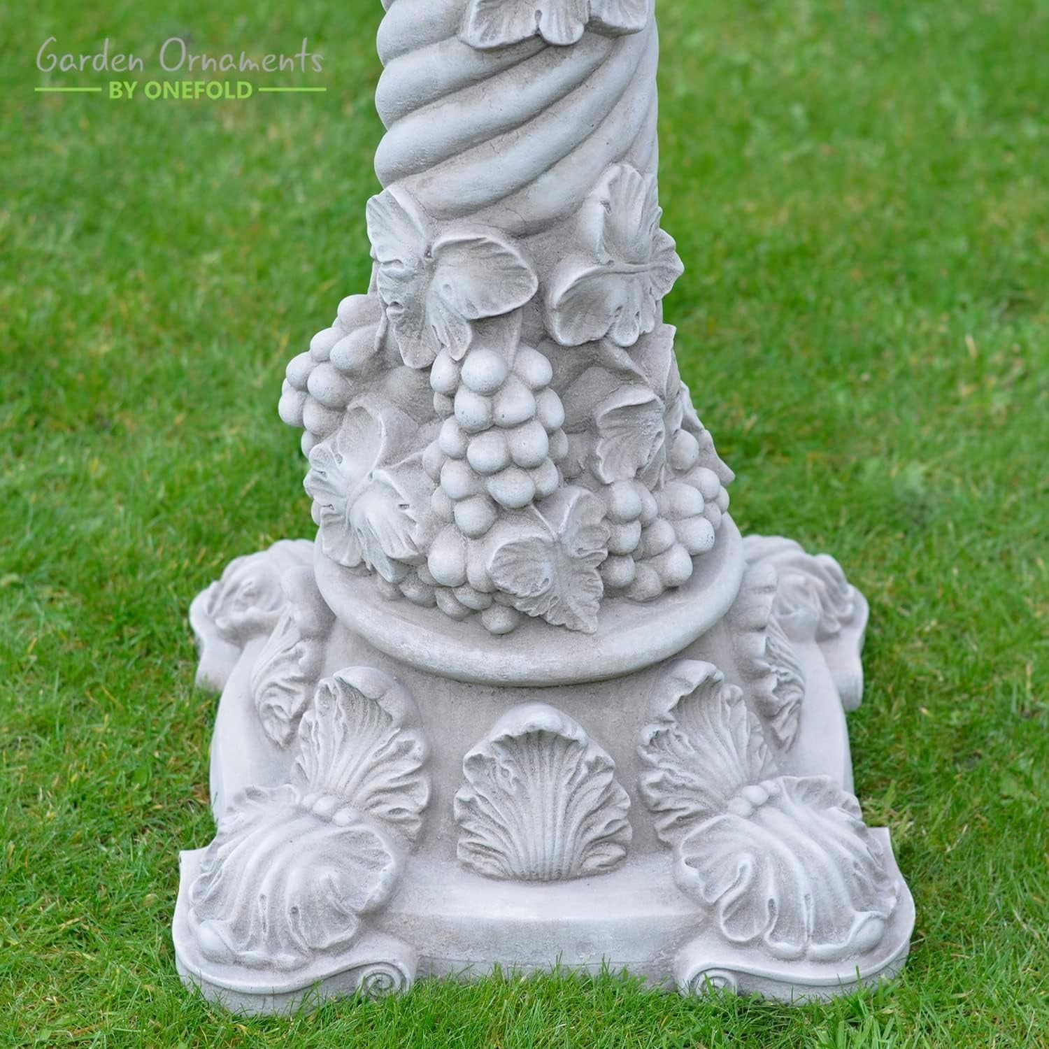 Large Victoriana Stone Bird Bath 85cm | Hand Cast Garden Ornament Feeder