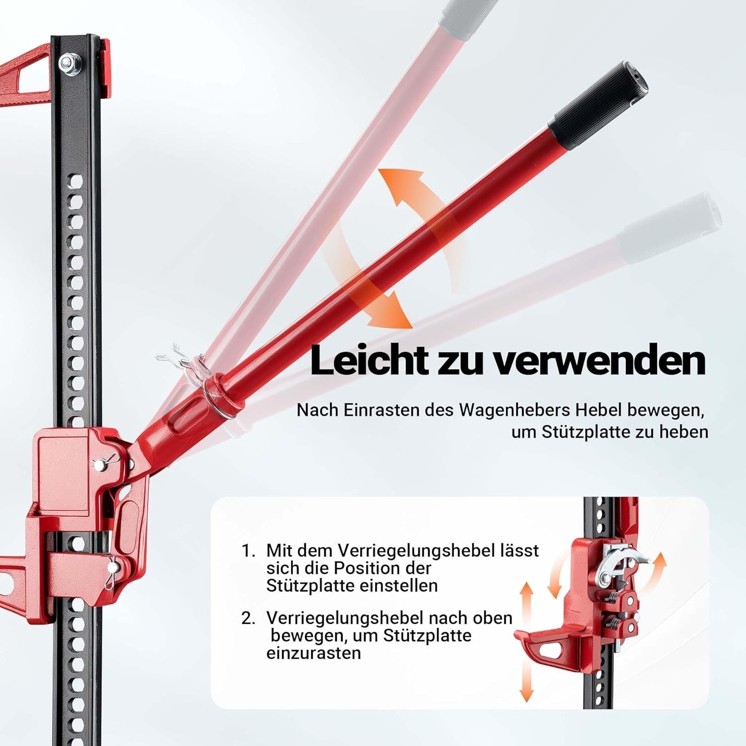 3 Ton 4x4 Farm Jack Heavy Duty Off-Road Lift 12.2–135cm Adjustable for SUV Truck