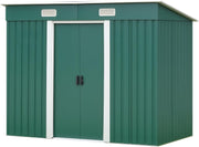 8x4 ft Metal Garden Shed Outdoor Storage Lockable Heavy Duty Tool Shed