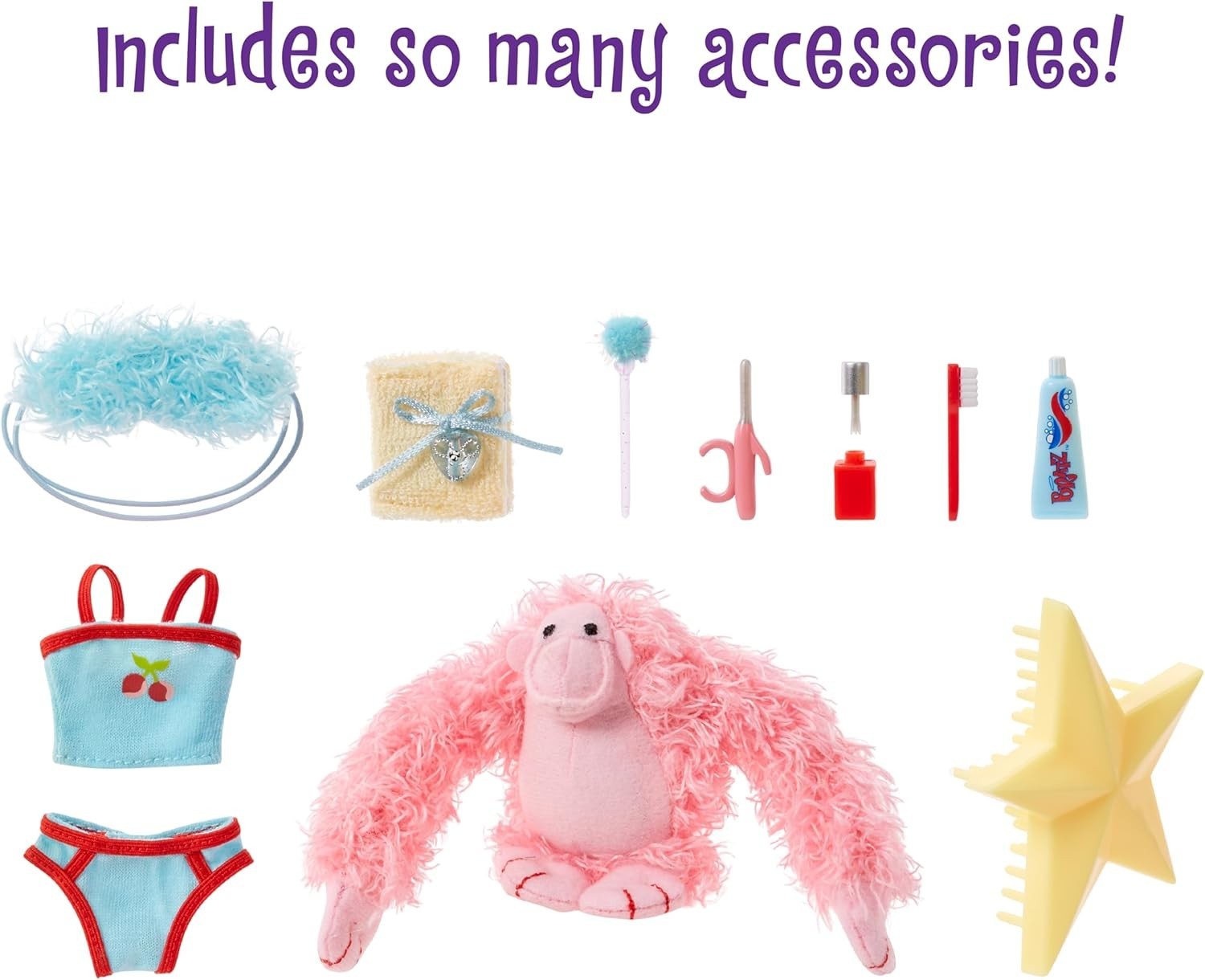 Red Hair Slumber Party Fashion Doll Pyjamas Plush Sleepover Set