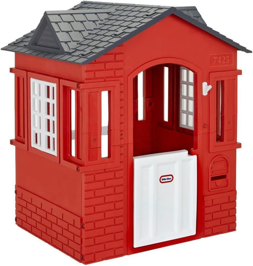 Kids Cottage Playhouse Red Indoor Outdoor Plastic House Age 2+