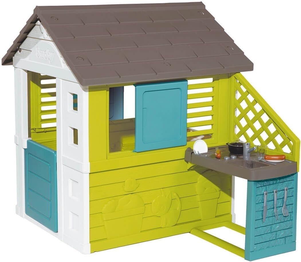 Large Kids Garden Playhouse w Kitchen Indoor Outdoor Toy House
