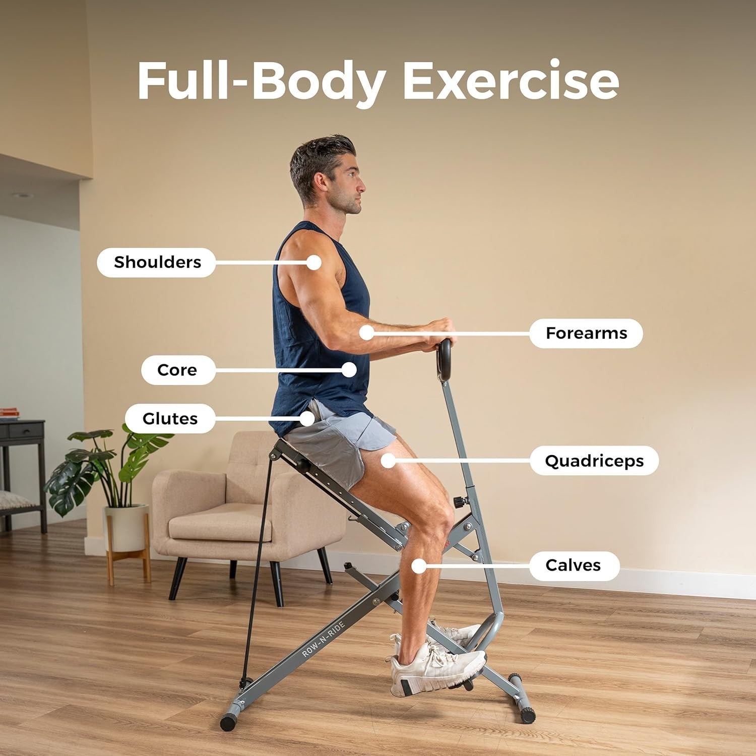 Row N Ride Squat Assist Trainer Foldable Home Gym Glute Leg Workout