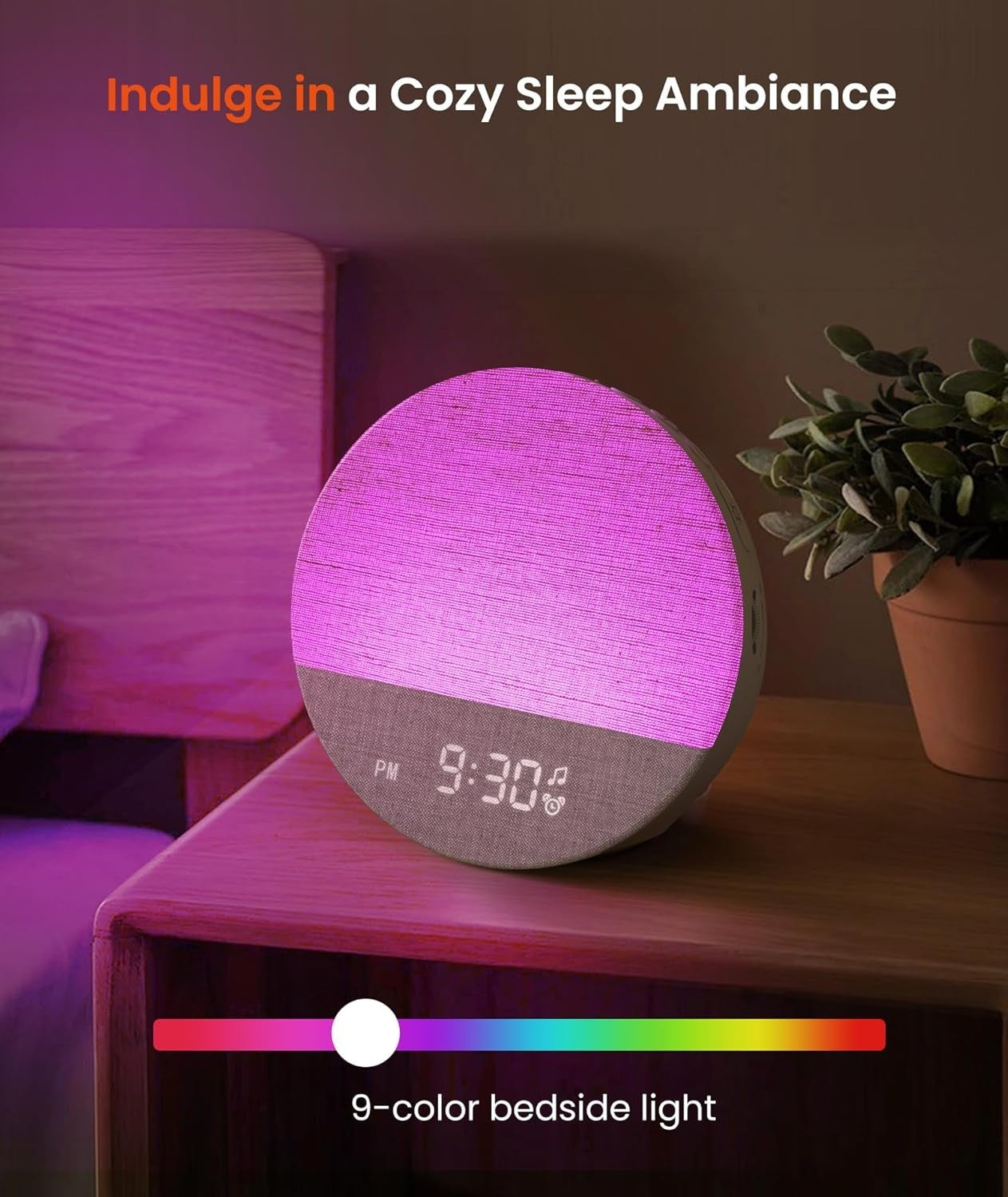 Sunrise Alarm Clock & White Noise Machine – 29 Sounds, Night Light