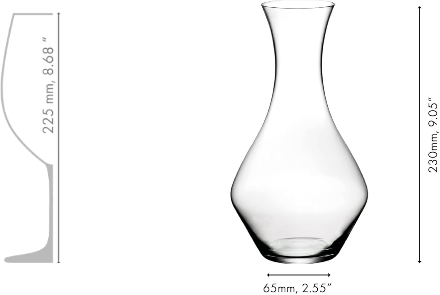 Elegant Crystal Wine Decanter 1L Aeration Carafe for Red Wine 750ml Bottle