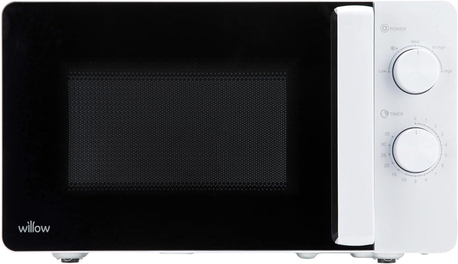 White 20L 800W Compact Microwave Oven 5 Power Levels Defrost