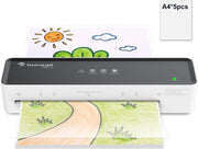 A4 Laminator Machine Compact Quiet Fast Jam Release + 5 Pouches