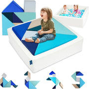 Modular Kids Play Sofa with Square Ball Pit – Puzzle Couch for Creative Play