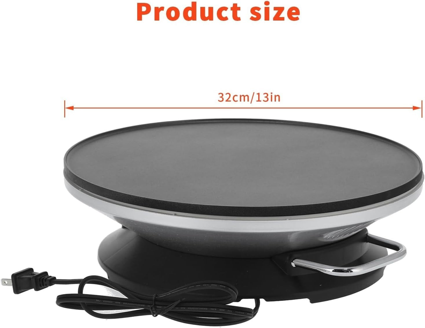 1200W Electric Crepe Maker 13" | Non-Stick Pancake & Roti Machine