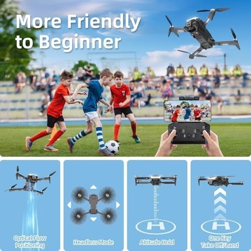 1080P HD Brushless Motor Drone w/ Dual Camera Auto Hover Obstacle Avoidance Kids