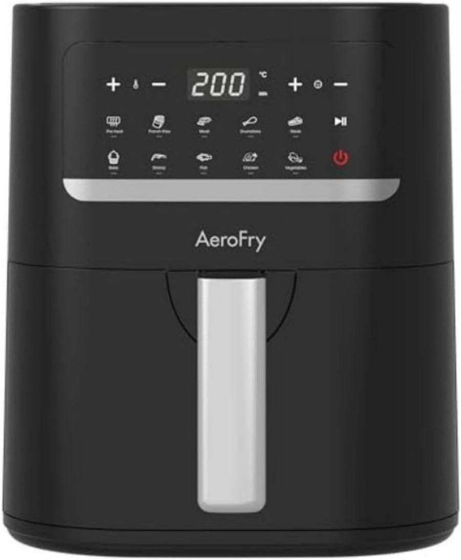 4.5L Digital Air Fryer Oil-Free Cooker Timer 10 Presets Non Stick Basket