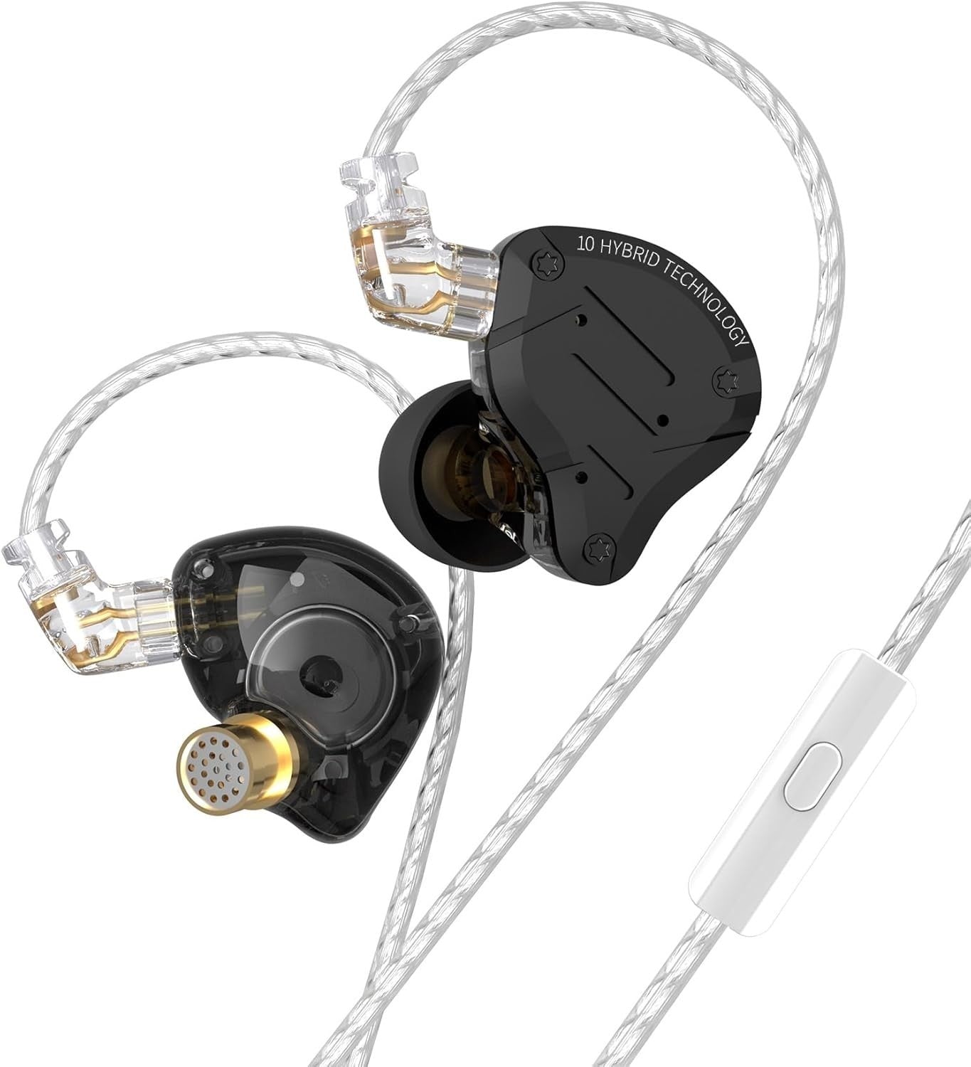 KZ ZS10 Pro 5 Driver Hybrid HiFi Earphones 4BA+1DD In Ear Monitor Black