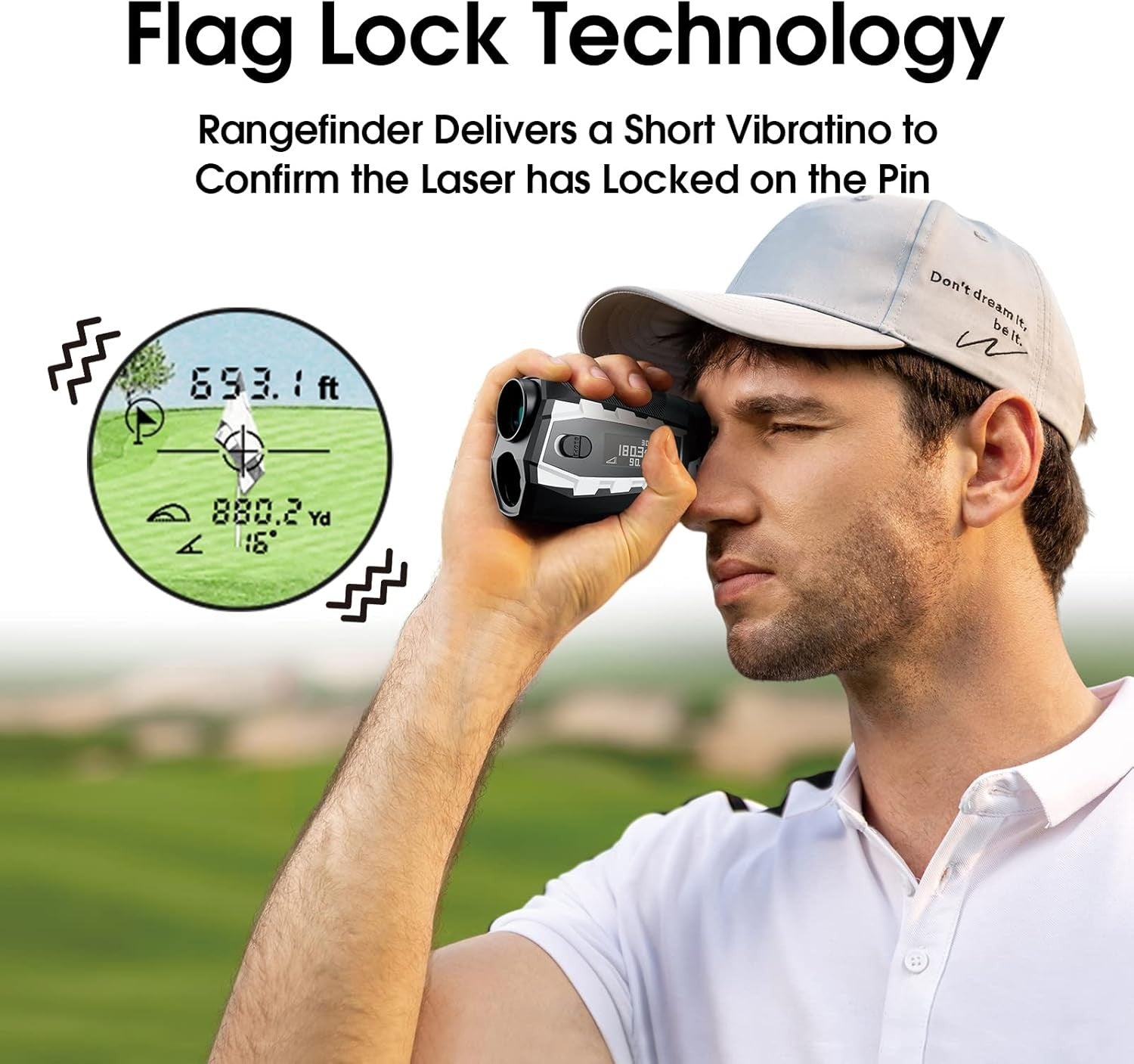 Golf Laser Rangefinder with Slope Magnetic Flag Lock Fast Vibration