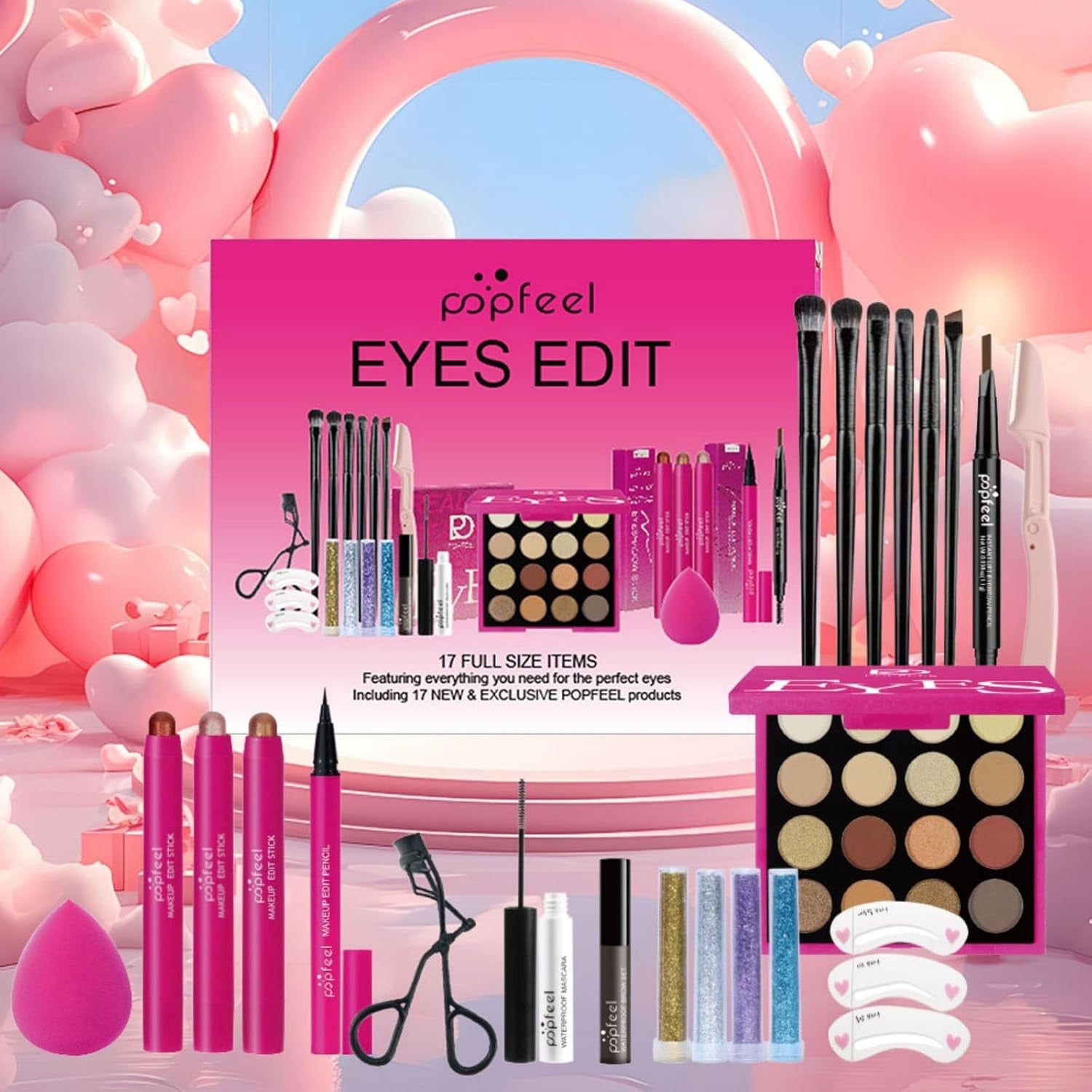 All In One Makeup Gift Set Eyeshadow Lipstick Travel Kit