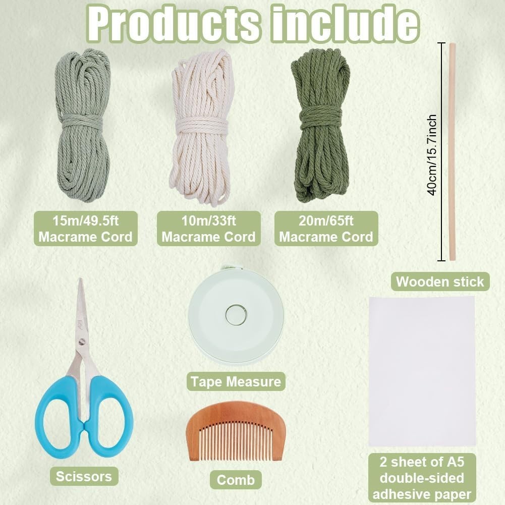 DIY Macrame Leaf Wall Hanging Kit for nursaryBoho Home Decor
