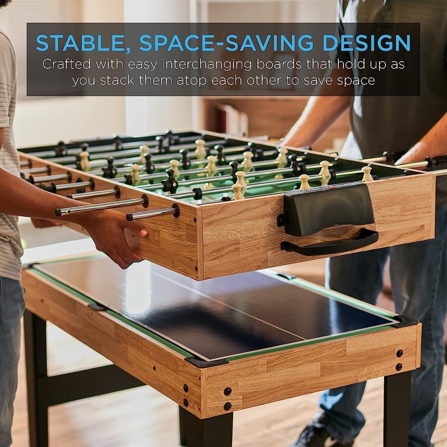 5 in 1 Multi Game Table 4ft Kids Pool Foosball Air Hockey Ping Pong
