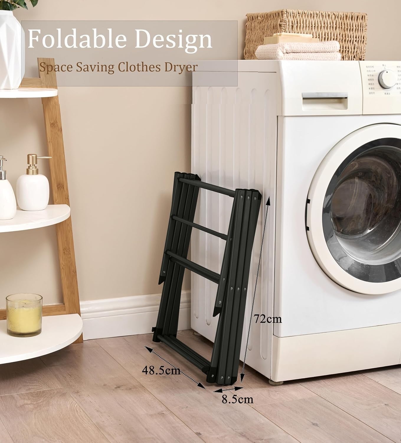 3 Tier Clothes Airer Foldable Drying Rack Space Saving Laundry Clothes Horse