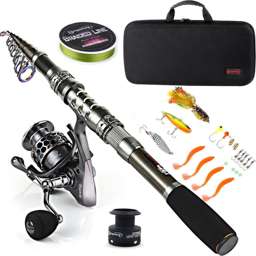 Telescopic Fishing Rod & Reel Combo – Travel Saltwater Freshwater Kit