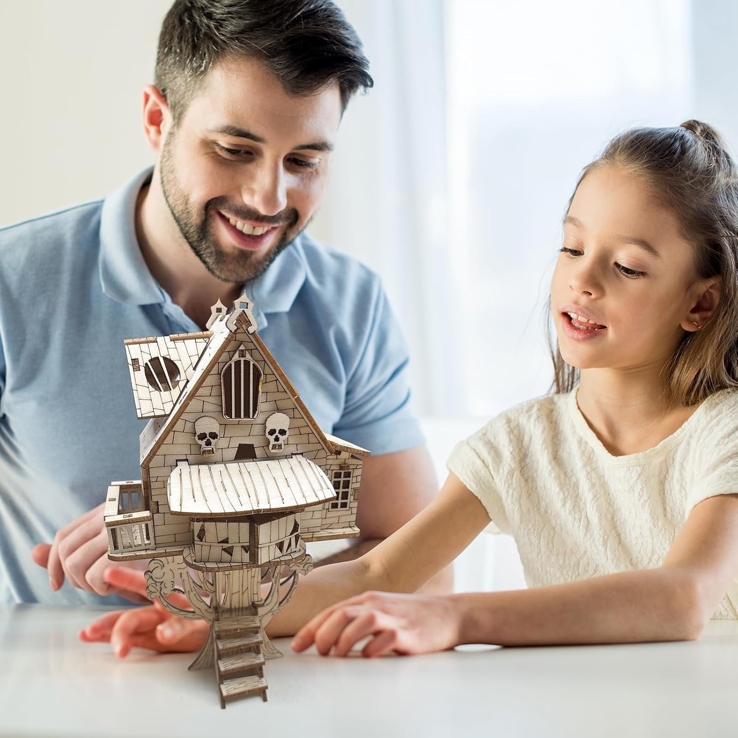 3D Wooden Tree House Puzzle Kit DIY Mechanical Craft Model Gift for Adults