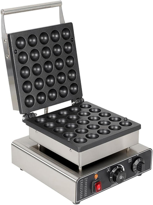 1750W Commercial Mini Pancake Maker | 25-Hole Non-Stick Electric Crepe & Waffle