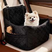 Plush Dog Car Seat Booster Bed Safety Belt Travel Carrier Small Dogs