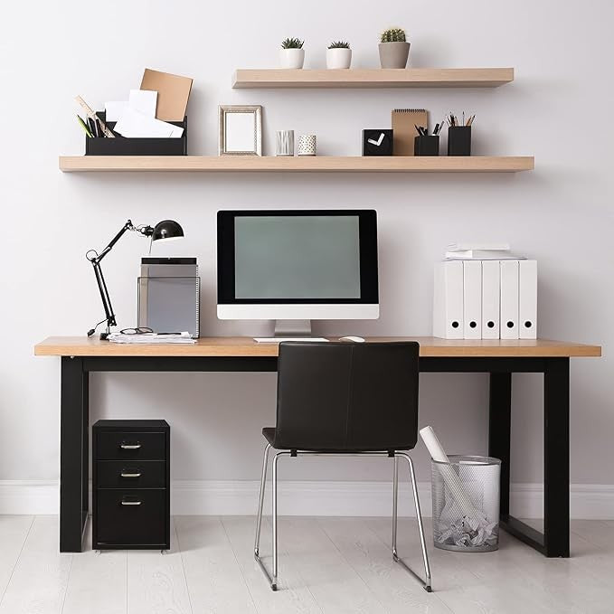 3 Drawer Mobile File Cabinet with Wheels, Under Desk Metal Storage Unit