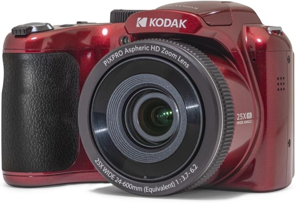 16MP Bridge Camera 25X Optical Zoom HD Video Wide Angle Red Camera