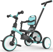 5 In 1 Kids Tricycle Push Handle Balance Bike Safety Harness Toddler