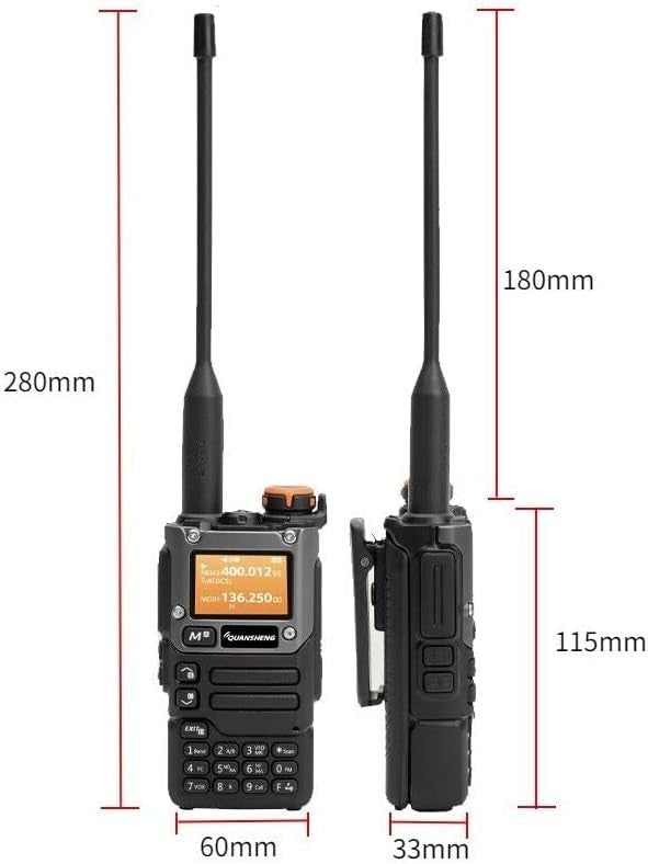 Dual Band Walkie Talkie 5W VHF UHF Long Range NOAA Rechargeable Radio