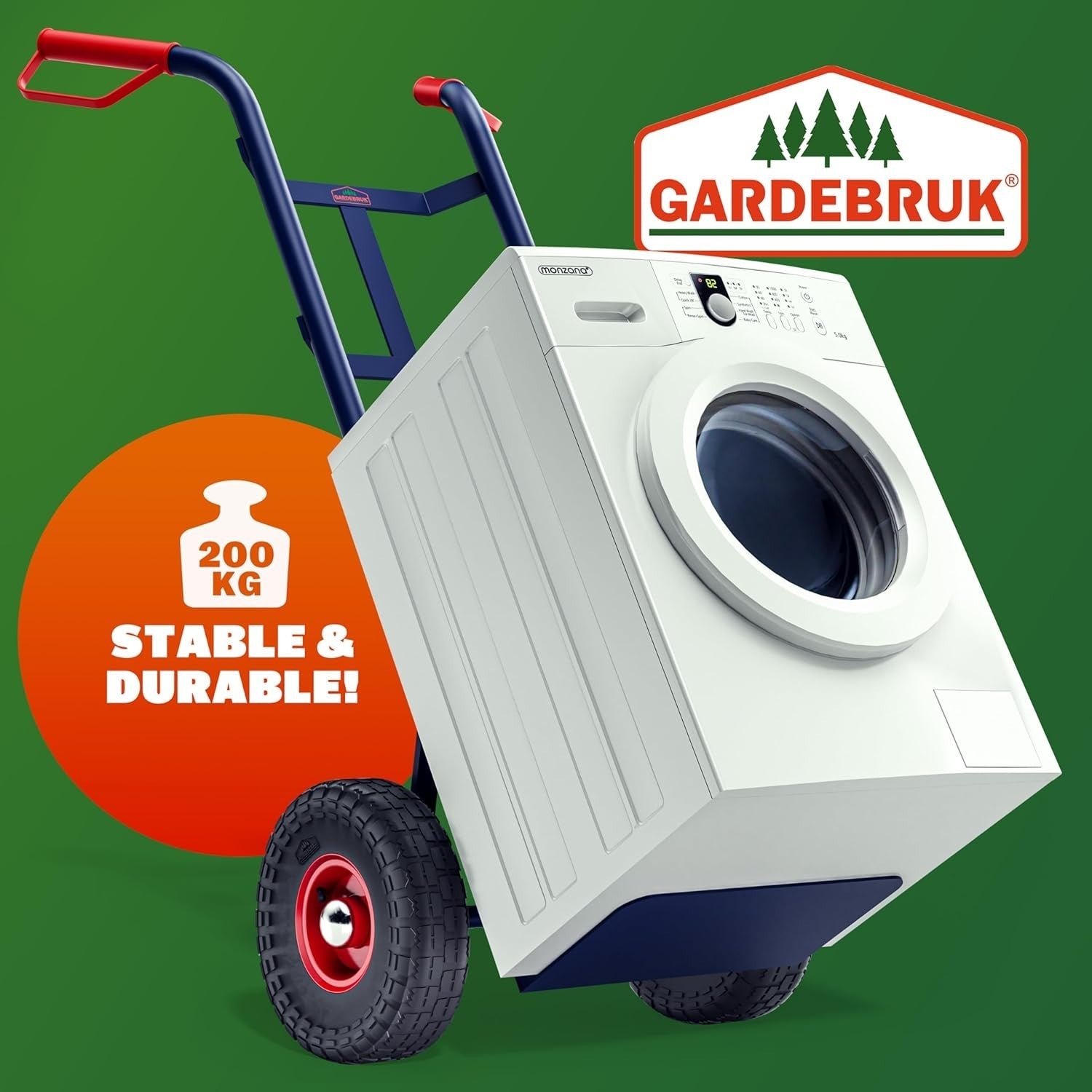 Foldable 200kg Sack Barrow w/ Pneumatic Tyres & Large Shovel Hand Truck Blue