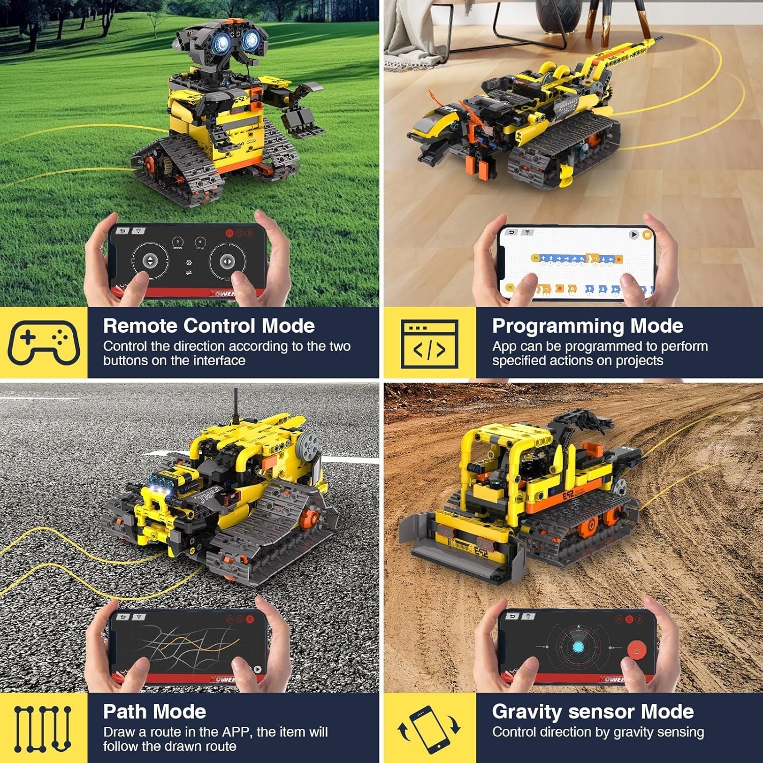 5-in-1 RC Robot Building Set 688PCS – App & Remote Control STEM Toy Gift