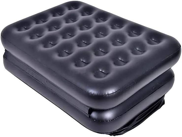 Double Inflatable Sofa Bed Plush Air Couch 198x138x62cm Foldable