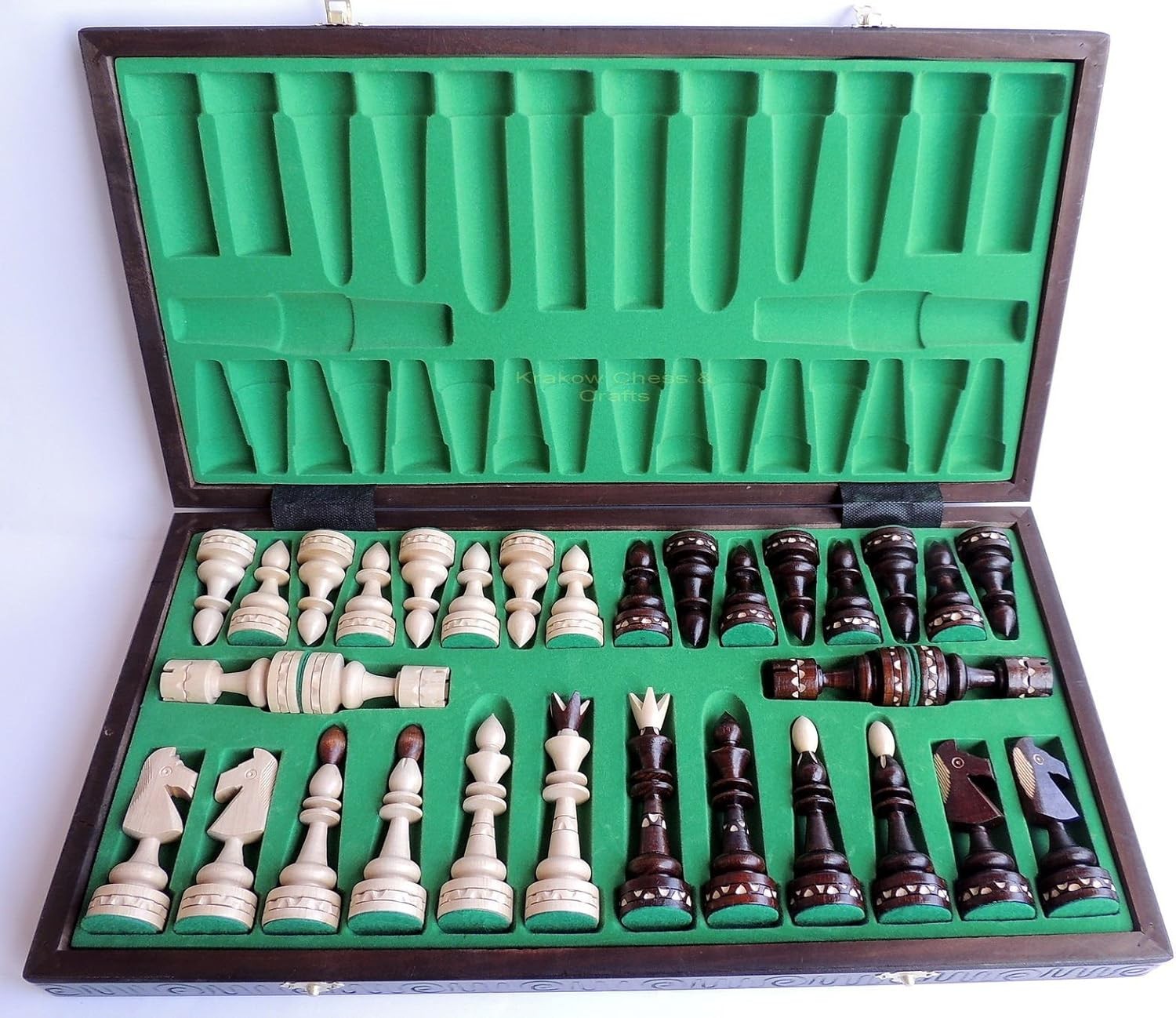 Luxury 54cm Folding Wooden Chess Set | Handcrafted Indian Pieces | Premium Gift