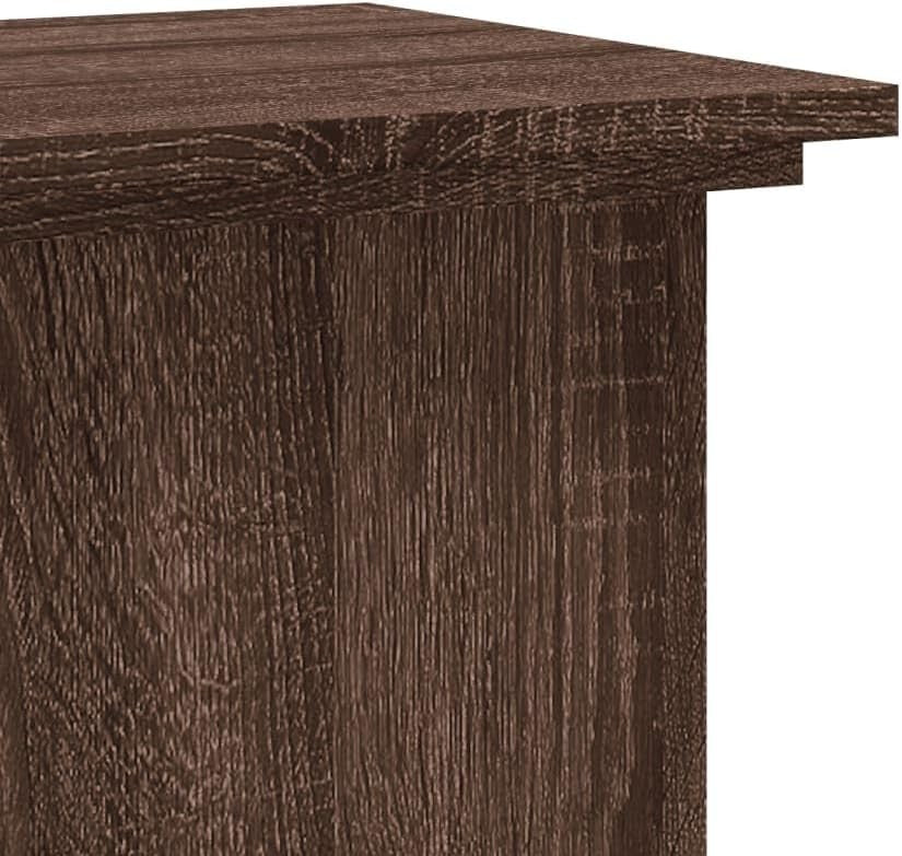 Brown Oak Wood Plant Stand 80cm Tall Display Pedestal Table Indoor Home Decor