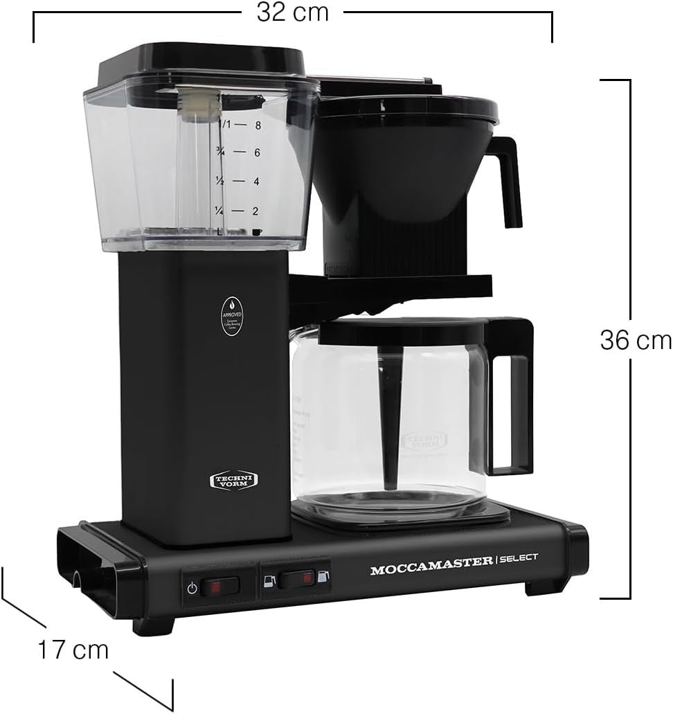 Premium Filter Coffee Machine 1.25L | Fast Brew, Copper Heating, Quiet Operation