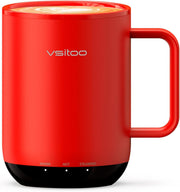 Smart Heated Coffee Mug 14oz Temp Control 120-150°F Warmer Red