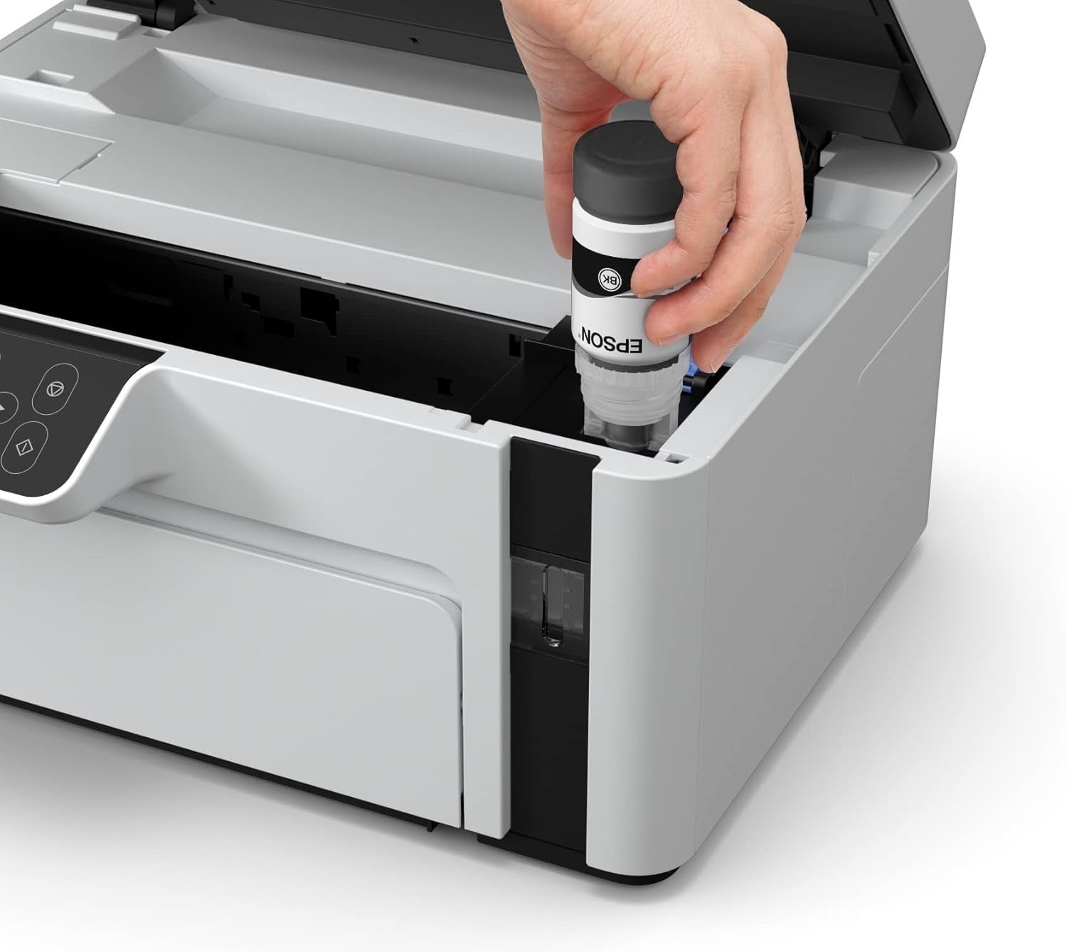 Black Mono Ink Tank Printer Wi-Fi A4 All-in-One Fast Duplex Print 70cps